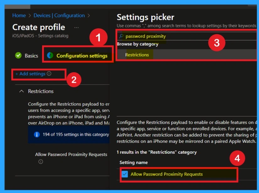 Enhancing Password Security by Blocking Proximity Requests using Intune Policy-Fig.3