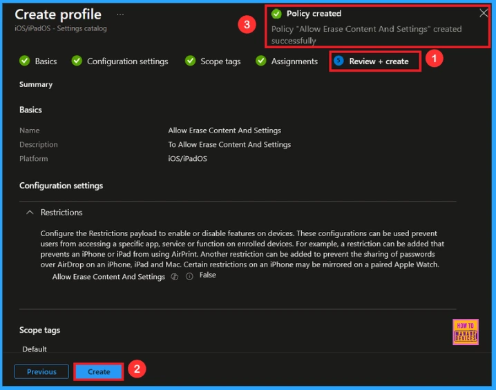 Guide to Disabling the Erase All Content Option on Supervised Devices using Intune - Fig.8