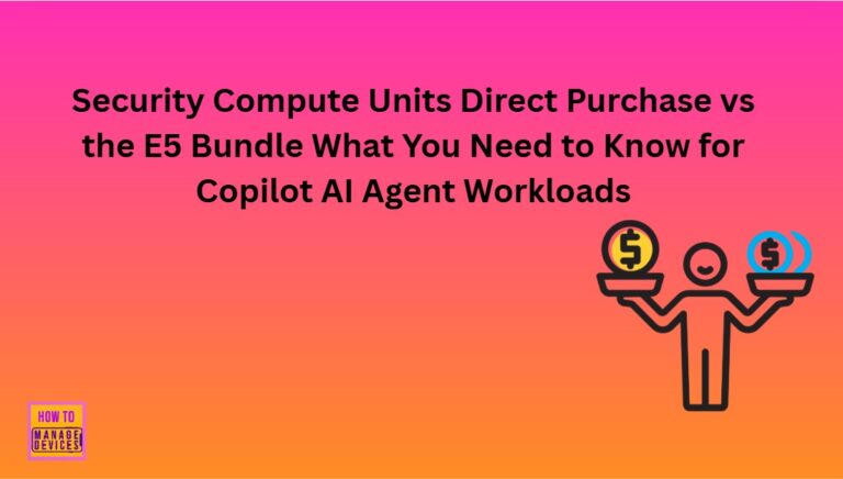 Security Compute Units Direct Purchase vs the E5 Bundle What You Need to Know for Copilot AI Agent Workloads 2