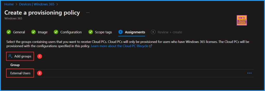 How to Provision Windows 365 Cloud PC for an External Identity using Intune. Fig. 7