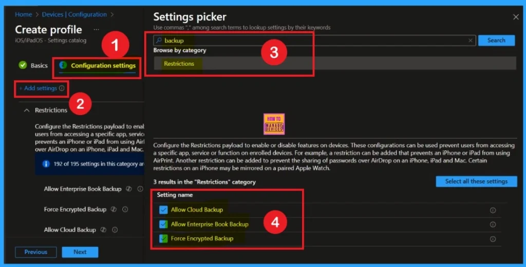 Improving iOS Backup Security with the Force Encrypted Backup Policy in Intune- Fig.4