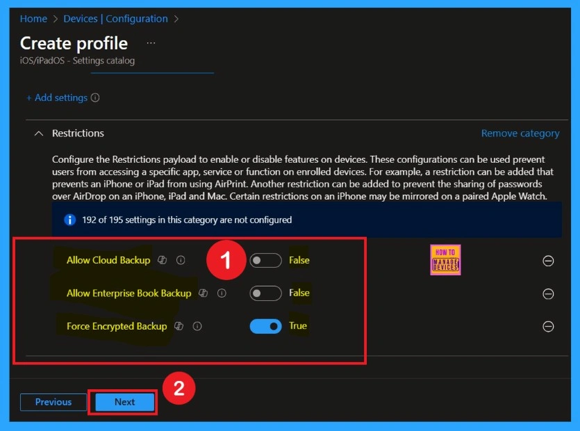 Improving iOS Backup Security with the Force Encrypted Backup Policy in Intune- Fig.5