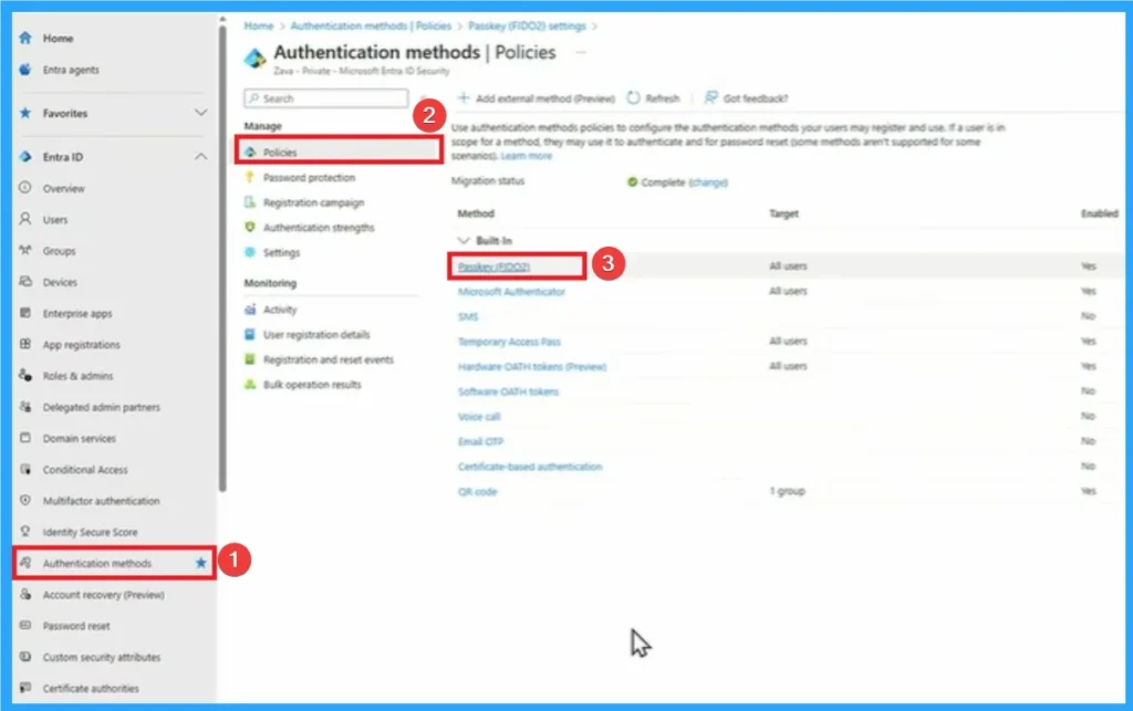 Setup Synced Passkeys in Entra ID for Credentials to be Phishing‑Resistant and Portable Across Devices - Fig.2 – Cred to Nichole Peterson MS