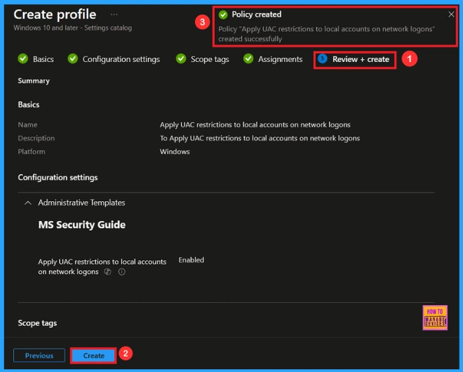 Reducing Credential Theft Risk by Limiting Local Account Access using Intune Policy 8 Stop Admin Share Attacks Lock Down Local Accounts using Intune - Fig.8