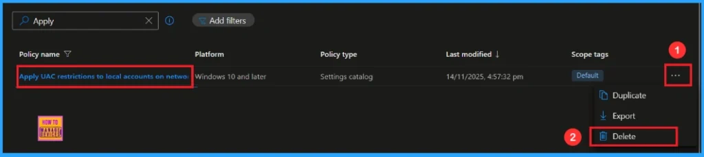 Reducing Credential Theft Risk by Limiting Local Account Access using Intune Policy 11 Stop Admin Share Attacks Lock Down Local Accounts using Intune - Fig.11