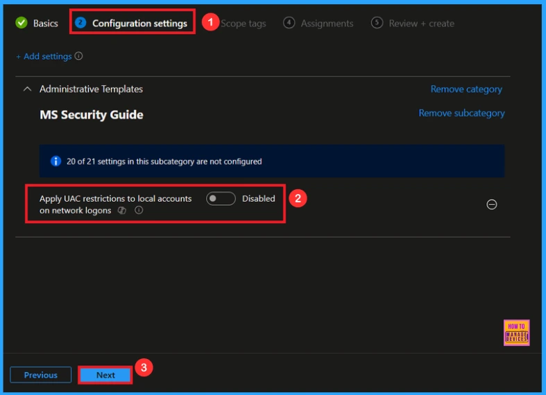 Reducing Credential Theft Risk by Limiting Local Account Access using Intune Policy 4 Stop Admin Share Attacks Lock Down Local Accounts using Intune - Fig.4