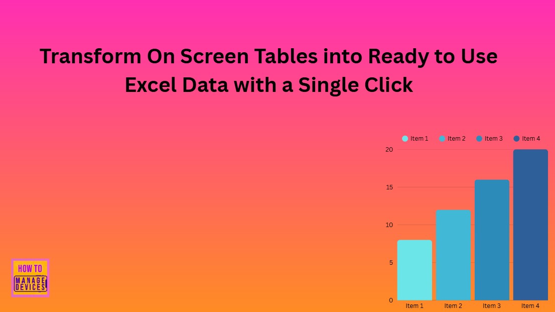 Transform On Screen Tables Into Ready To Use Excel Data With A Single ...
