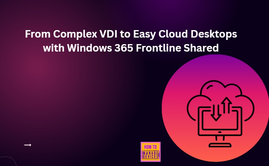 From Complex VDI to Easy Cloud Desktops with Windows 365 Frontline Shared 1
