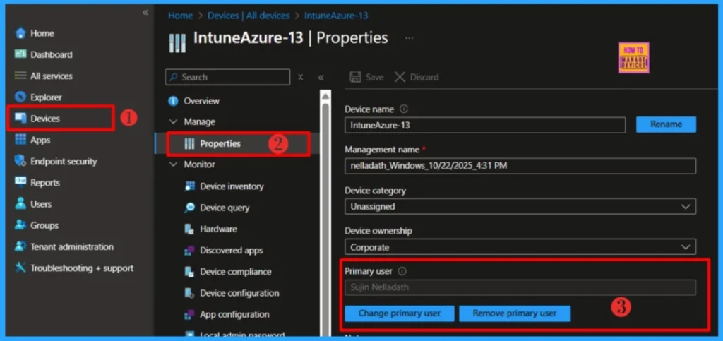 Automate the Process of Removing Primary User from Intune Device using Microsoft Graph API. Fig-02