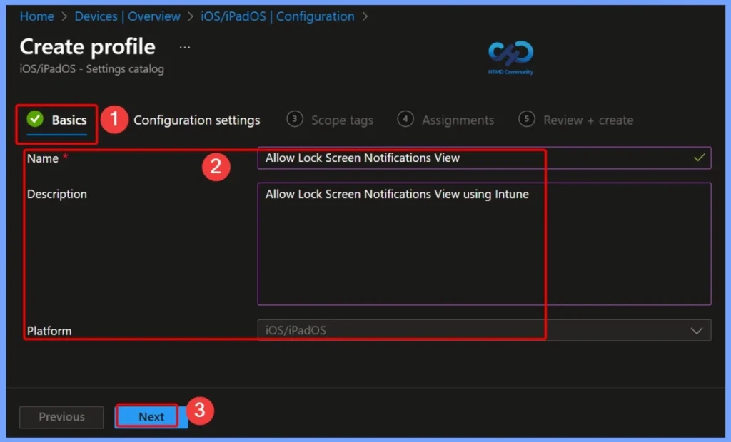 Allow Lock Screen Notifications View on iOS Devices using Intune Policy - Fig.2