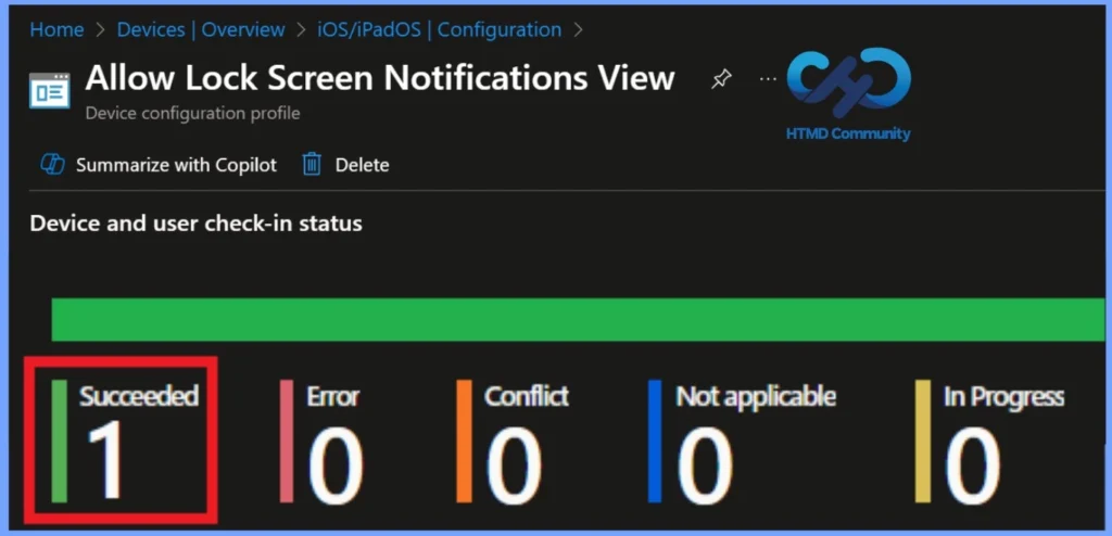 Allow Lock Screen Notifications View on iOS Devices using Intune Policy - Fig.10