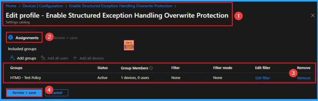 Block Common Memory-Based Vulnerability with Structured Exception Handling Overwrite Protection Policy using Intune 11 Block Common Memory-Based Vulnerability with Structured Exception Handling Overwrite Protection Policy using Intune - Fig.11