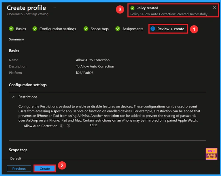 Control Keyboard Auto correction on Supervised iOS Devices using Intune - Fig.8