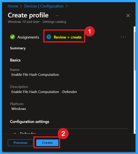Enable File Hash Computation for Faster & Safer Malware Scanning using Intune Policy 1