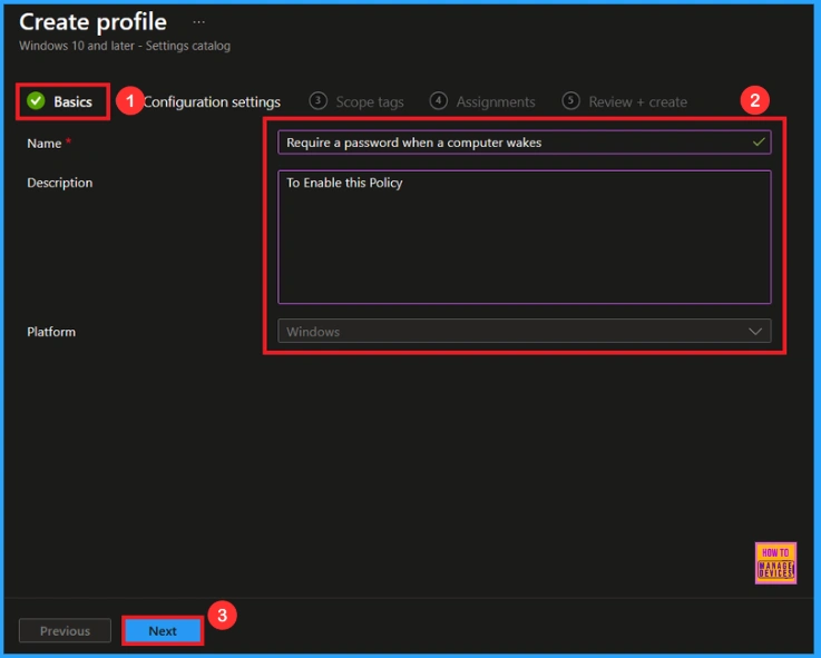 Enforcing Password Prompt on Wake for Stronger Security using Intune 3 Enforcing Password Prompt on Wake for Stronger Security using Intune - Fig.2