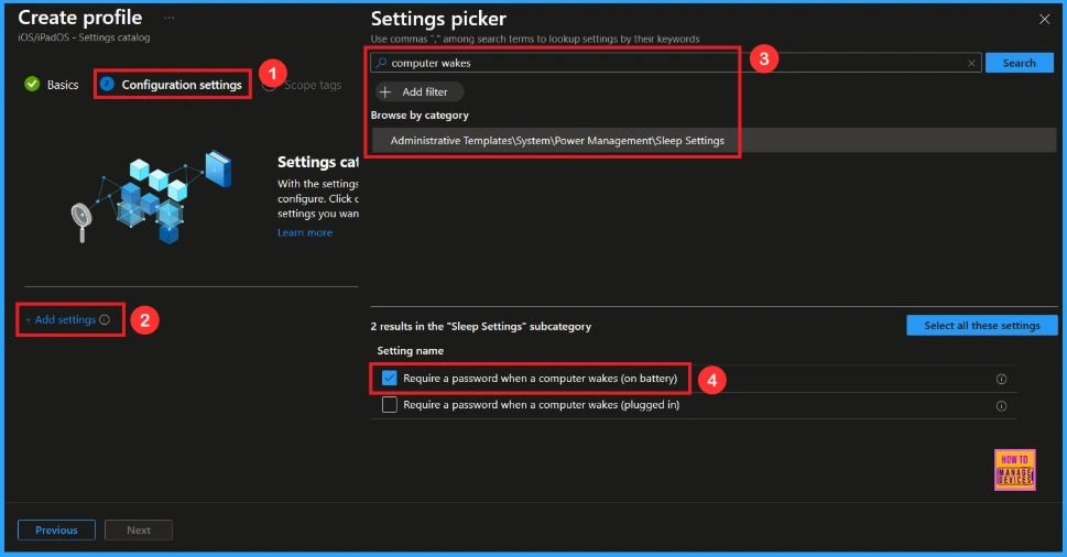 Enforcing Password Prompt on Wake for Stronger Security using Intune 4 Enforcing Password Prompt on Wake for Stronger Security using Intune - Fig.3