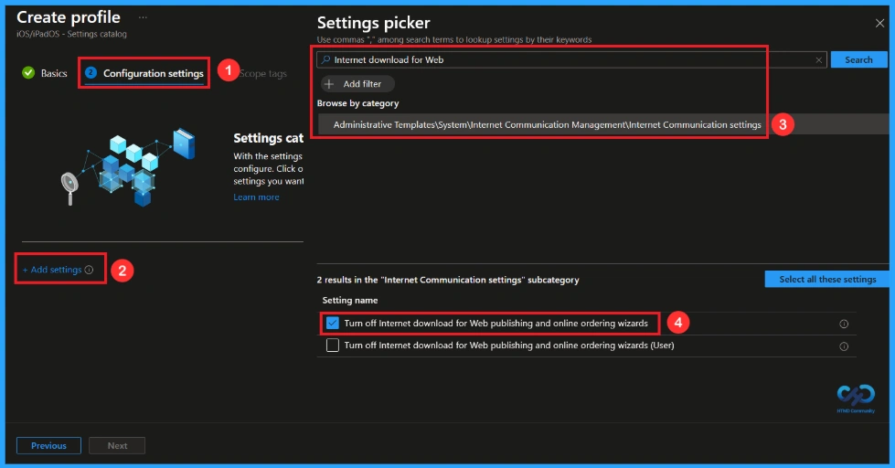 Enhancing Windows Security by Controlling Web Publishing Providers using Intune 4 Enhancing Windows Security by Controlling Web Publishing Providers using Intune -Fig.3