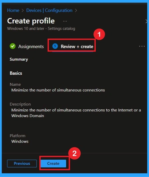 Improving Network Protection with the Minimize Simultaneous Connections Policy in Intune- Fig.9