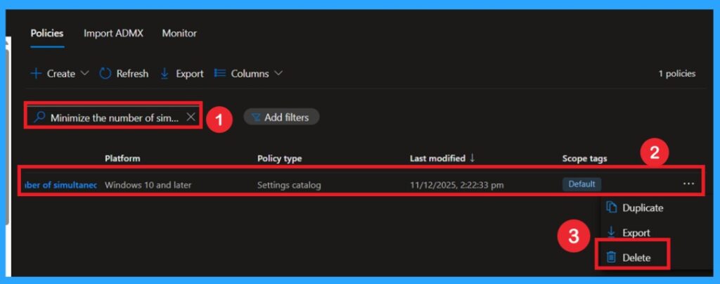 Improving Network Protection with the Minimize Simultaneous Connections Policy in Intune- Fig.13