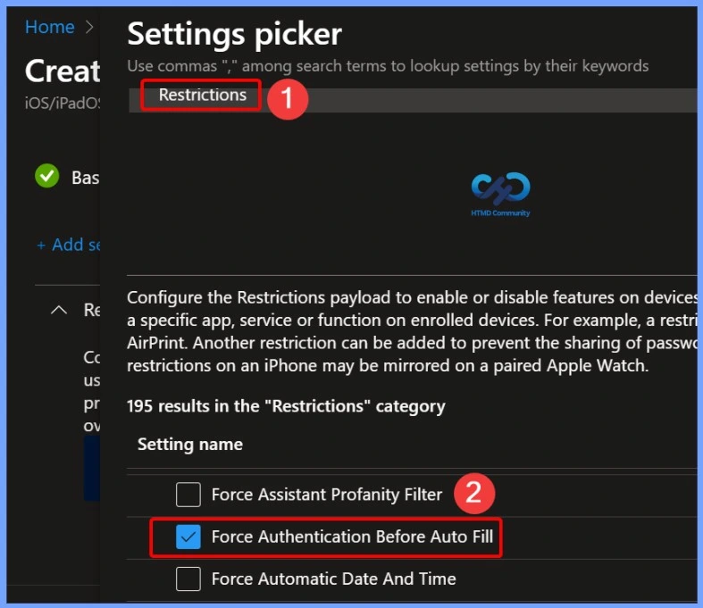 Force Authentication Before AutoFill on iOS and iPadOS using Intune Policy 4 Force Authentication Before AutoFill on iOS and iPadOS using Intune Policy - Fig.4