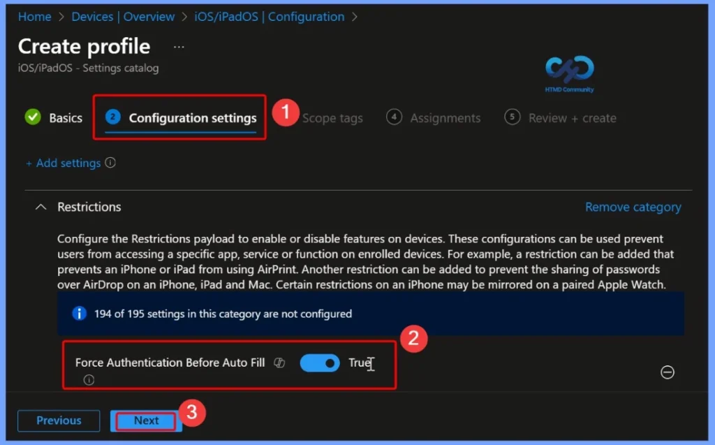 Force Authentication Before AutoFill on iOS and iPadOS using Intune Policy 6 Force Authentication Before AutoFill on iOS and iPadOS using Intune Policy - Fig.6