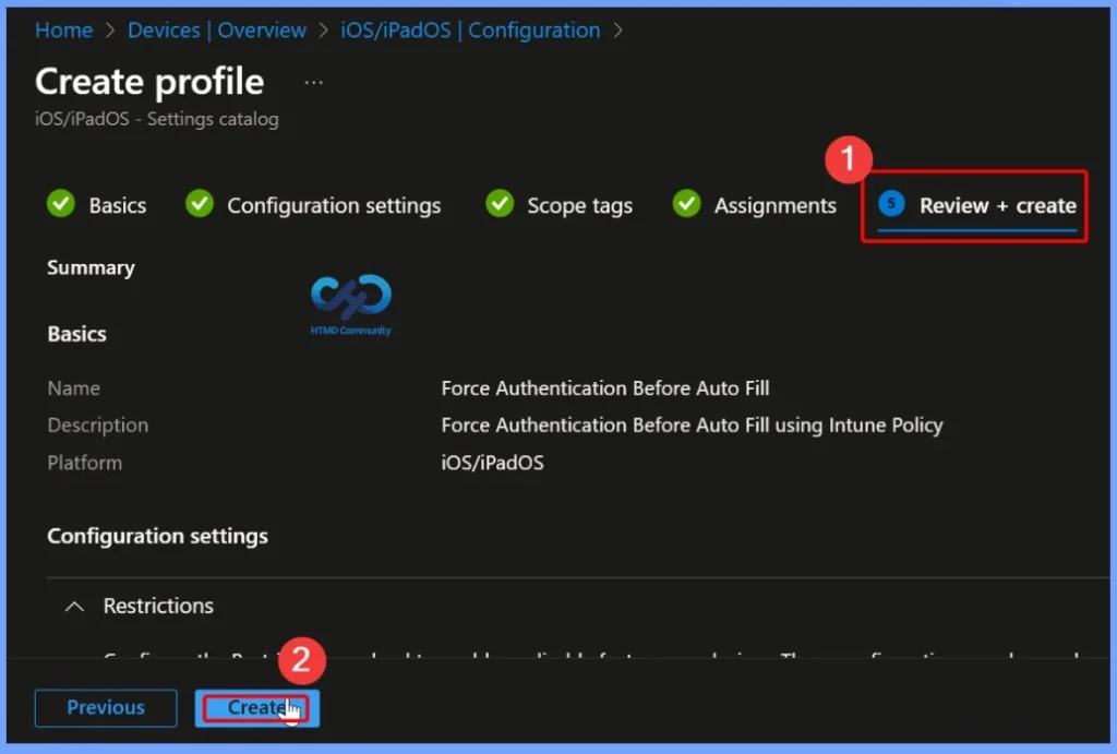Force Authentication Before AutoFill on iOS and iPadOS using Intune Policy 9 Force Authentication Before AutoFill on iOS and iPadOS using Intune Policy - Fig.9