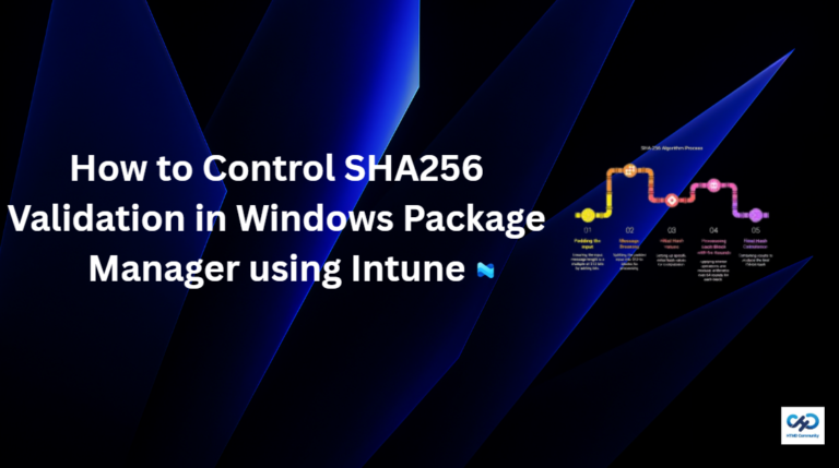 How to Control SHA256 Validation in Windows Package Manager using Intune