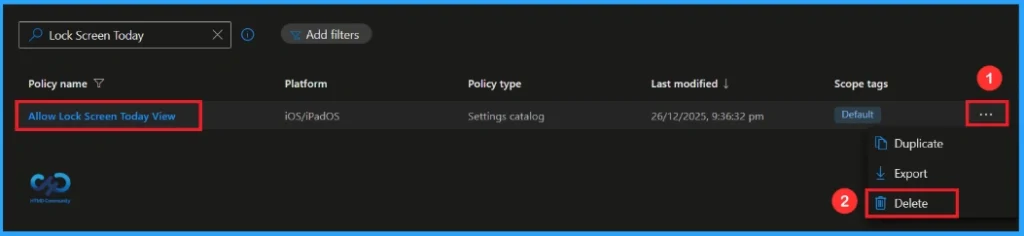 How to Manage Today View on the iOS Lock Screen using Intune - Fig.11
