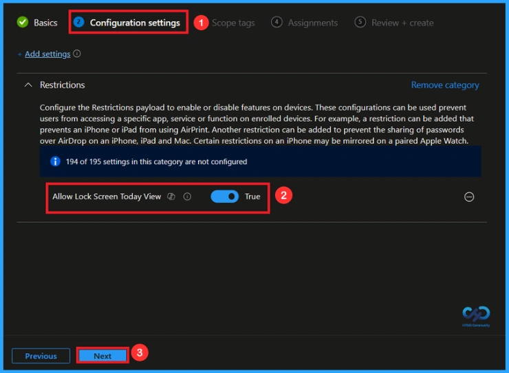 How to Manage Today View on the iOS Lock Screen using Intune - Fig.4