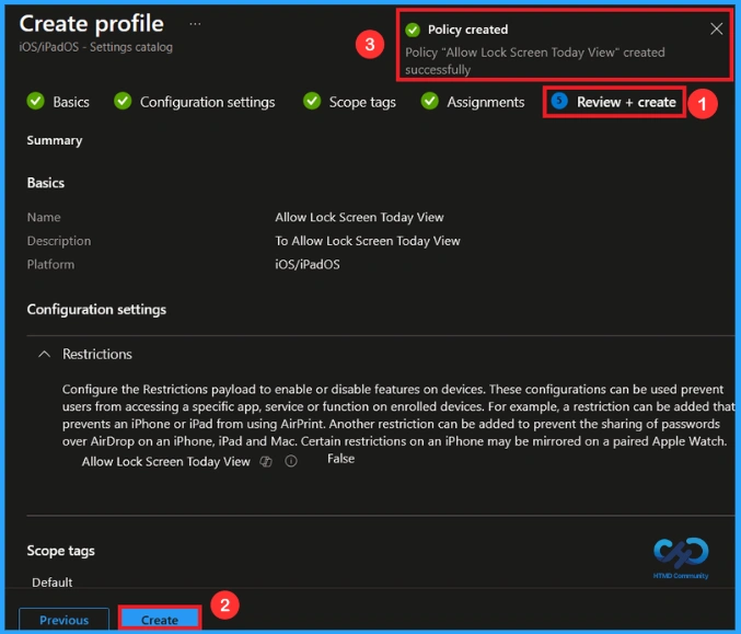 How to Manage Today View on the iOS Lock Screen using Intune - Fig.8