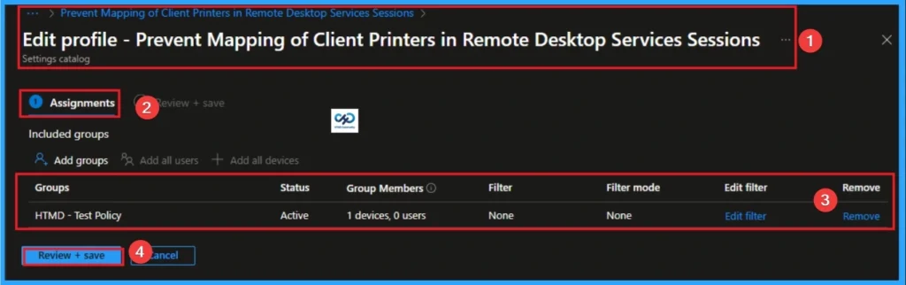 How to Prevent Mapping of Client Printers in Remote Desktop Services Sessions using Intune - Fig.12