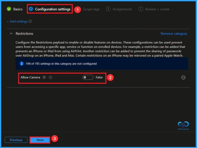 How to Restrict Camera Access on Supervised iOS Devices using Intune - Fig.5