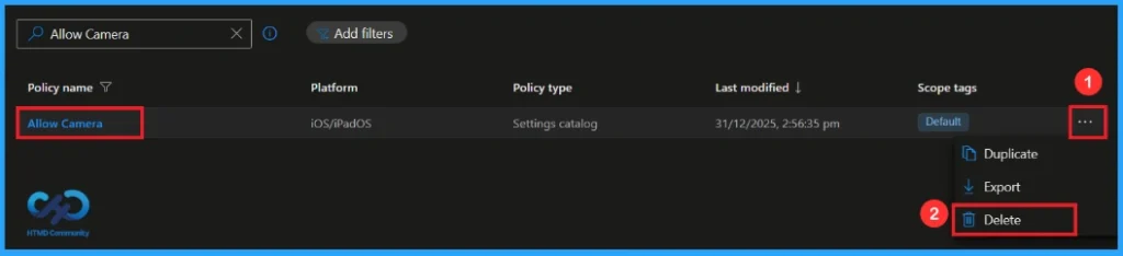 How to Restrict Camera Access on Supervised iOS Devices using Intune - Fig.11