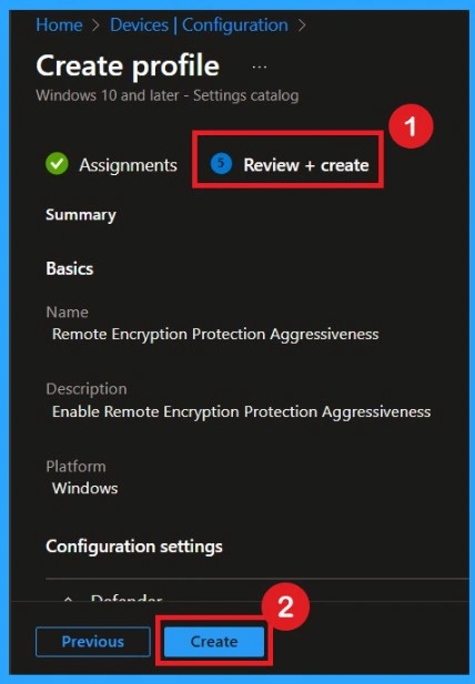 Improve Device Security and Reduce Malicious IP Access with Remote Encryption Protection Aggressiveness Policy using Intune 7 Improve Device Security and Reduce Malicious IP Access with Remote Encryption Protection Aggressiveness Policy using Intune -Fig.7