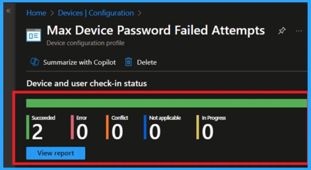Max Failed Password Attempts Configuration using Intune Policy 10 Max Failed Password Attempts Configuration using Intune Policy- Fig.10