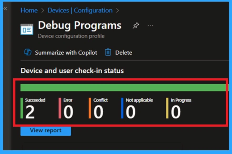Protecting Sensitive System Memory by Configuring Debug Programs using Intune Policy 8 Protecting Sensitive System Memory by Configuring Debug Programs using Intune Policy- Fig. 7