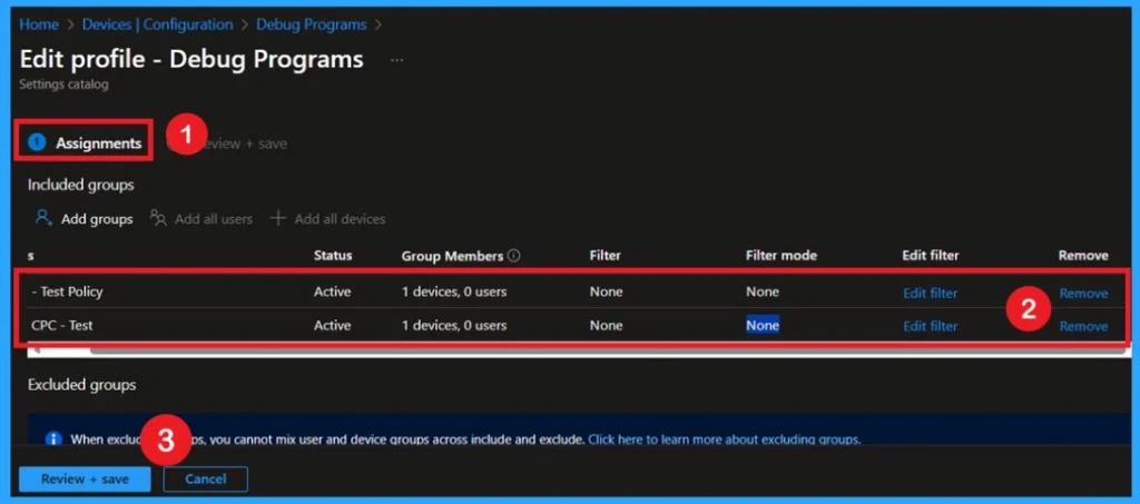 Protecting Sensitive System Memory by Configuring Debug Programs using Intune Policy 10 Protecting Sensitive System Memory by Configuring Debug Programs using Intune Policy- Fig. 9