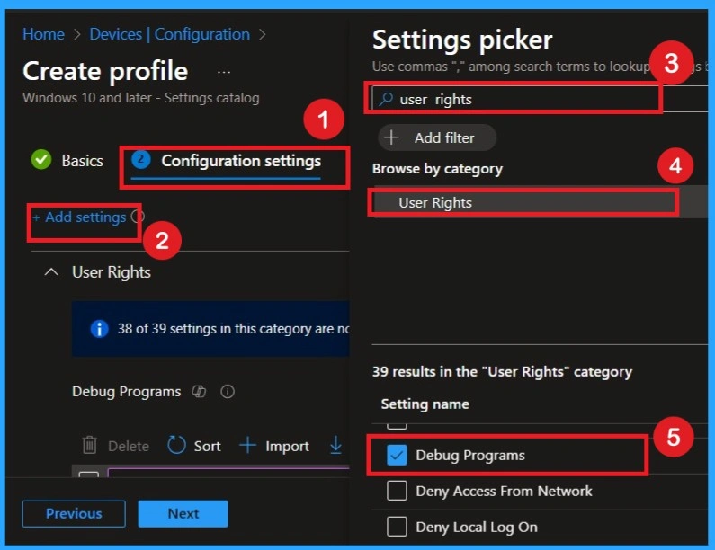 Protecting Sensitive System Memory by Configuring Debug Programs using Intune Policy 3 Protecting Sensitive System Memory by Configuring Debug Programs using Intune Policy - Fig.3