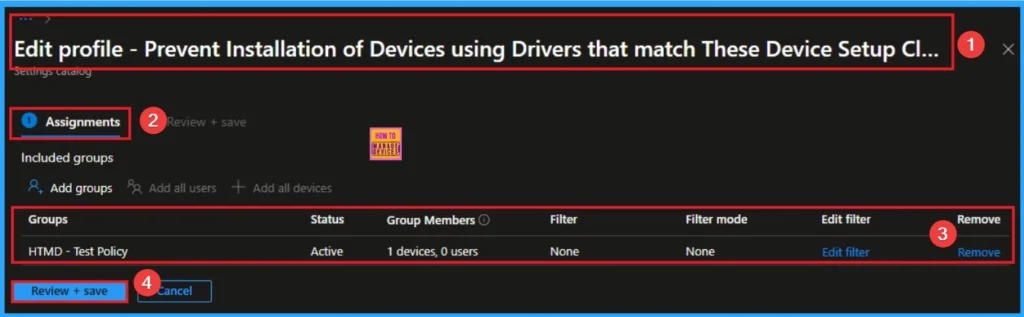 Prevent Installation of Devices using Drivers that Match these Device Setup Classes using Intune - Fig.12