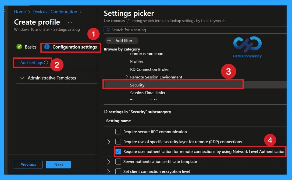 Protect Sensitive Data in Transit with Network Level Authentication using Intune Policy -Fig.3