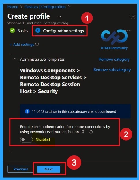 Protect Sensitive Data in Transit with Network Level Authentication using Intune Policy -Fig.4
