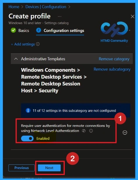Protect Sensitive Data in Transit with Network Level Authentication using Intune Policy -Fig.5