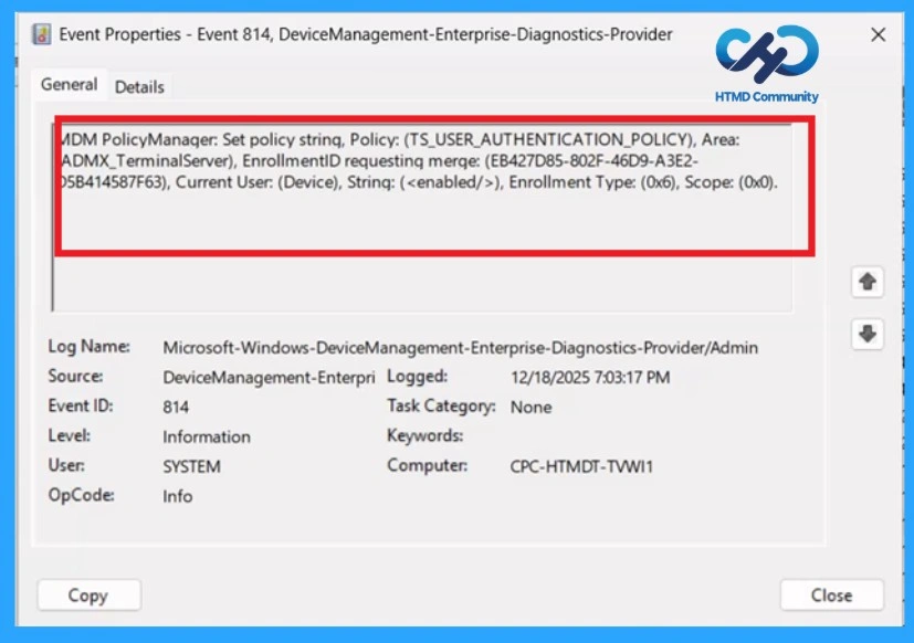 Protect Sensitive Data in Transit with Network Level Authentication using Intune Policy -Fig.10