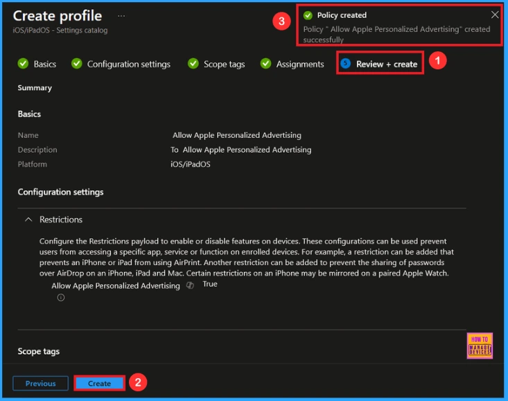 Protecting Apple Users from Personalized Ad Tracking Risks using Intune 8 Protecting Apple Users from Personalized Ad Tracking Risks using Intune - Fig.8
