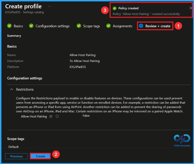 Restrict Host Pairing for Better iOS Device Security using Intune - Fig.8