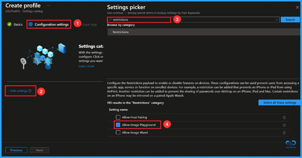 Restrict Image Generation on iOS Devices using Intune 4 Restrict Image Generation on iOS Devices using Intune - Fig.3