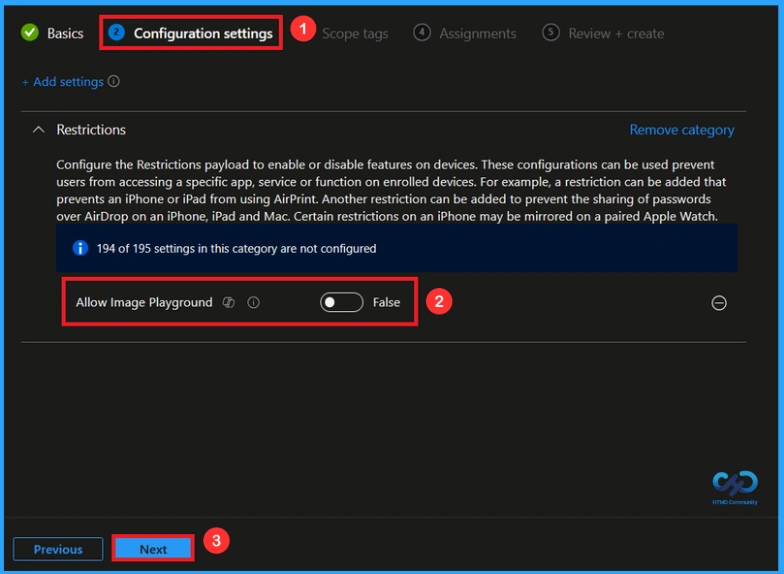 Restrict Image Generation on iOS Devices using Intune 6 Restrict Image Generation on iOS Devices using Intune - Fig.5