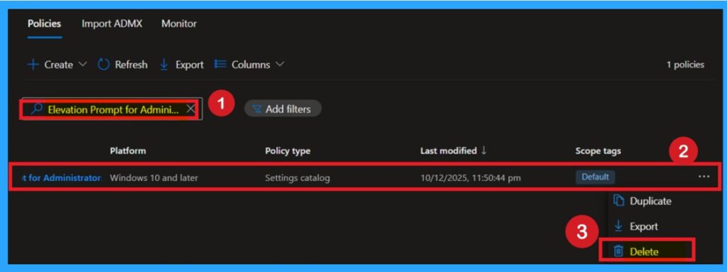 Enhancing System Security by Configuring UAC Elevation Prompts using Intune policy -Fig.12