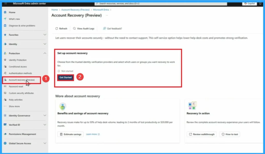 Seamless Account Recovery for Passwordless Users in Microsoft Entra Agent 1 Seamless Account Recovery for Passwordless Users in Microsoft Entra Agent - Fig.1 - Creds to MS