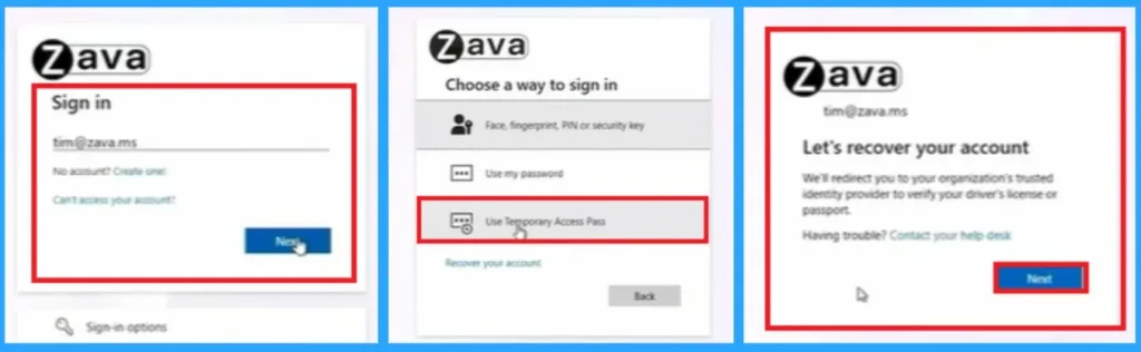 Seamless Account Recovery for Passwordless Users in Microsoft Entra Agent 7 Seamless Account Recovery for Passwordless Users in Microsoft Entra Agent - Fig.7 - Creds to MS